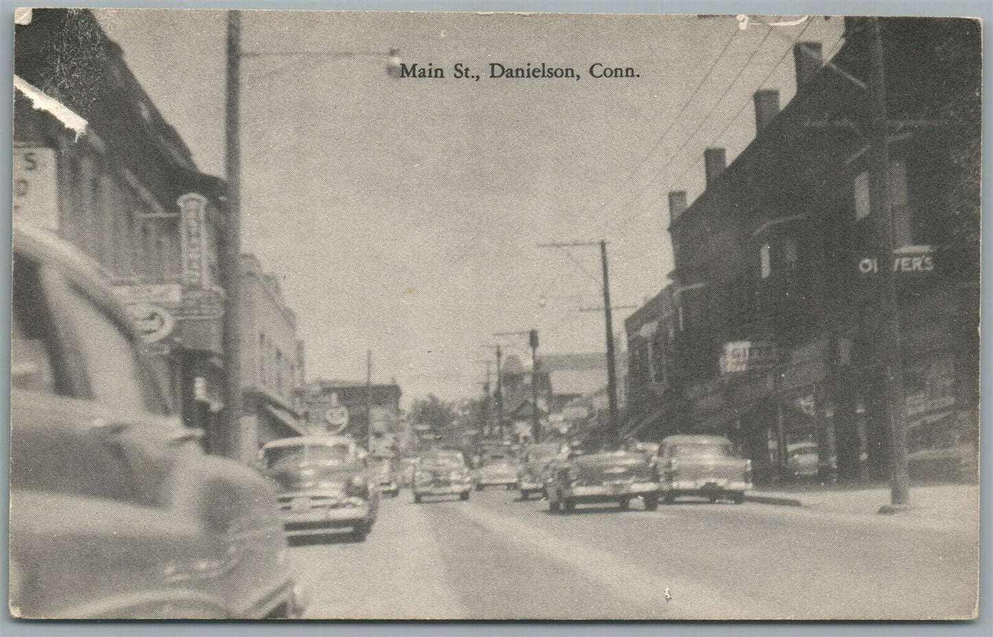 DANIELSON CT MAIN STREET VINTAGE POSTCARD