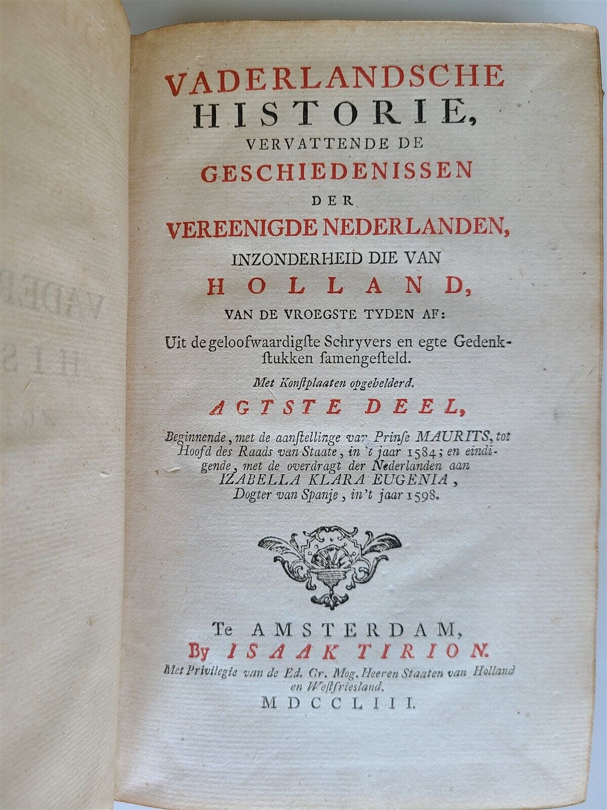 1752-1759 NETHERLANDS HISTORY 21 volumes antique ILLUSTRATED w/MAPS VELLUM BOUND