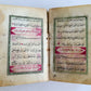 19th CENTURY MANUSCRIPT KORAN in OTTOMAN TURKISH LANGUAGE antique w/LEATHER CASE