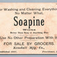 SOAPINE PROVIDENCE RI VICTORIAN TRADE CARD