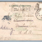 JAPAN KAMEIDO KOTO CITY SHRINE 1906 ANTIQUE Japanese POSTCARD