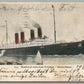 STEAMSHIP DEUTSCHLAND HAMBURG AMERICAN STEAMER ANTIQUE POSTCARD PRIVATE MAILING