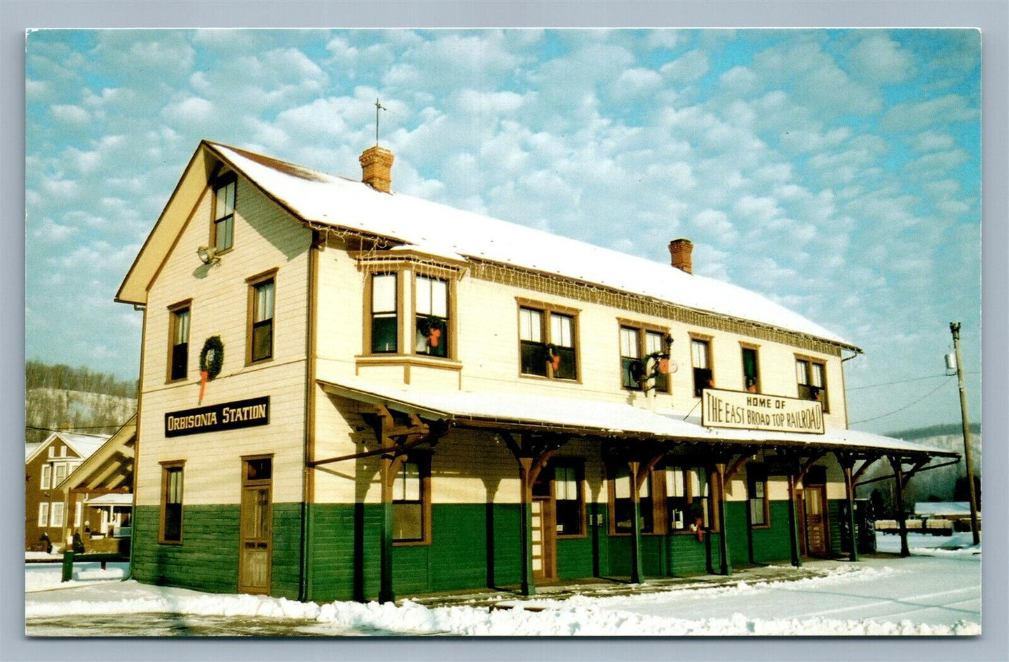 ROCKHILL FURNACE PA EAST BROAD TOP RAILROAD STATION VINTAGE POSTCARD railway