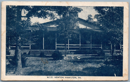 NEWTON HAMILTON PA M.T.C. ANTIQUE POSTCARD METHODIST TRAINING CAMP