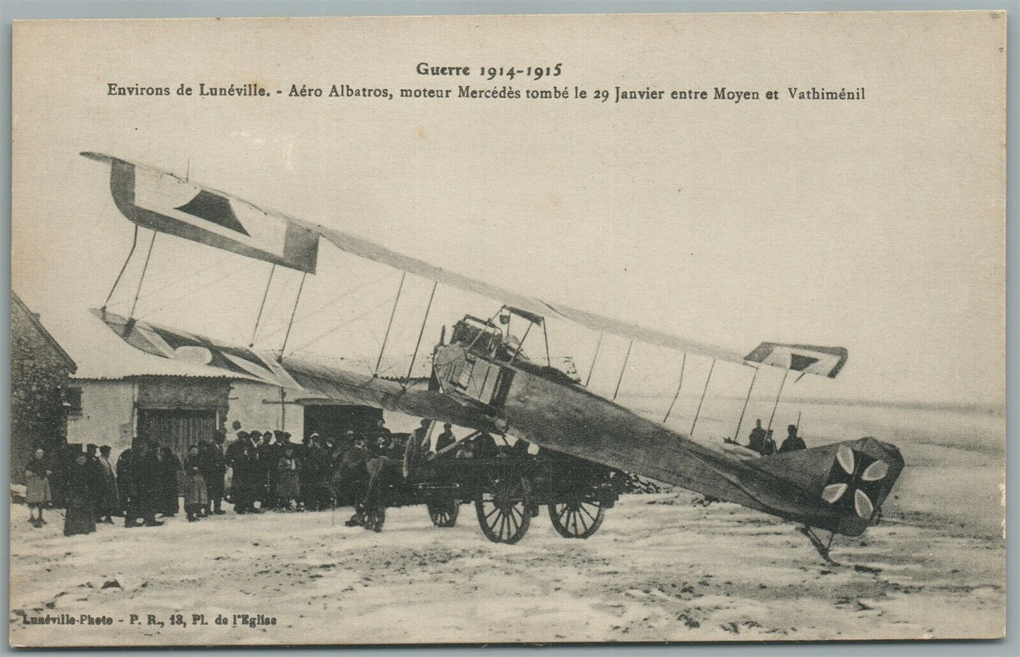 WWI ERA FRENCH BIPLANE AERO ALBATROS ANTIQUE POSTCARD aeroplane