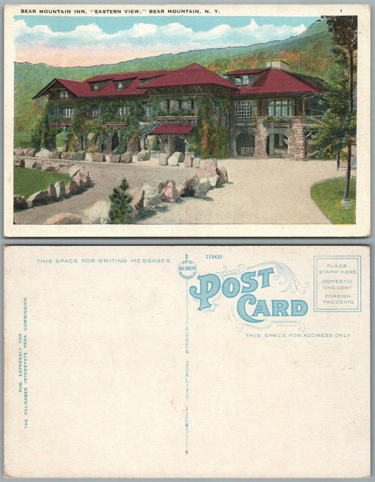 BEAR MOUNTAIN INN  N.Y. HOTEL  ANTIQUE POSTCARD