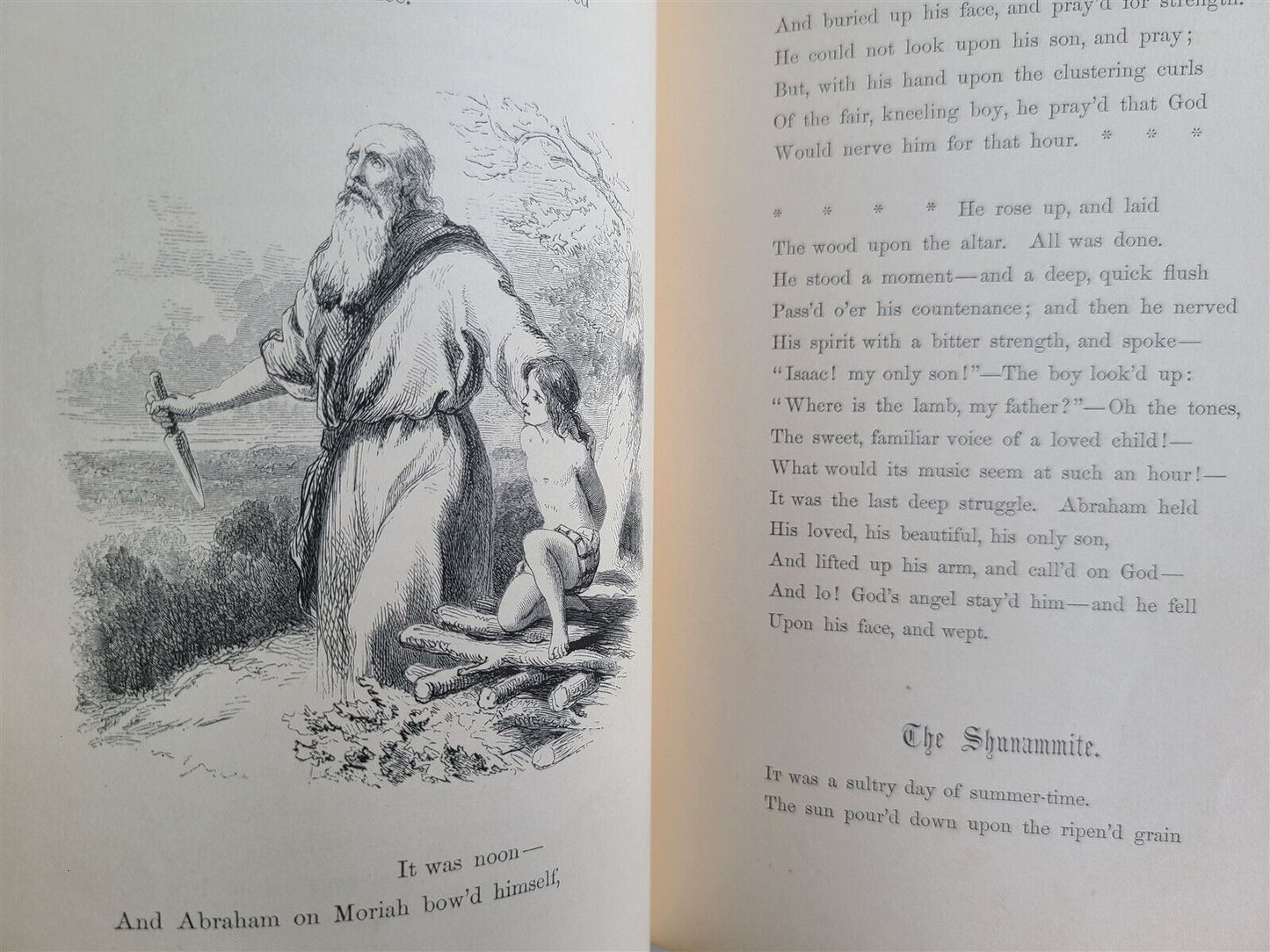 1860 SACRED POEMS by N PARKER WILLIS antique ILLUSTRATED Americana CIVIL WAR ERA