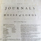 JOURNALS OF THE HOUSE OF LORDS 1644-1645 large folio antique in ENGLISH