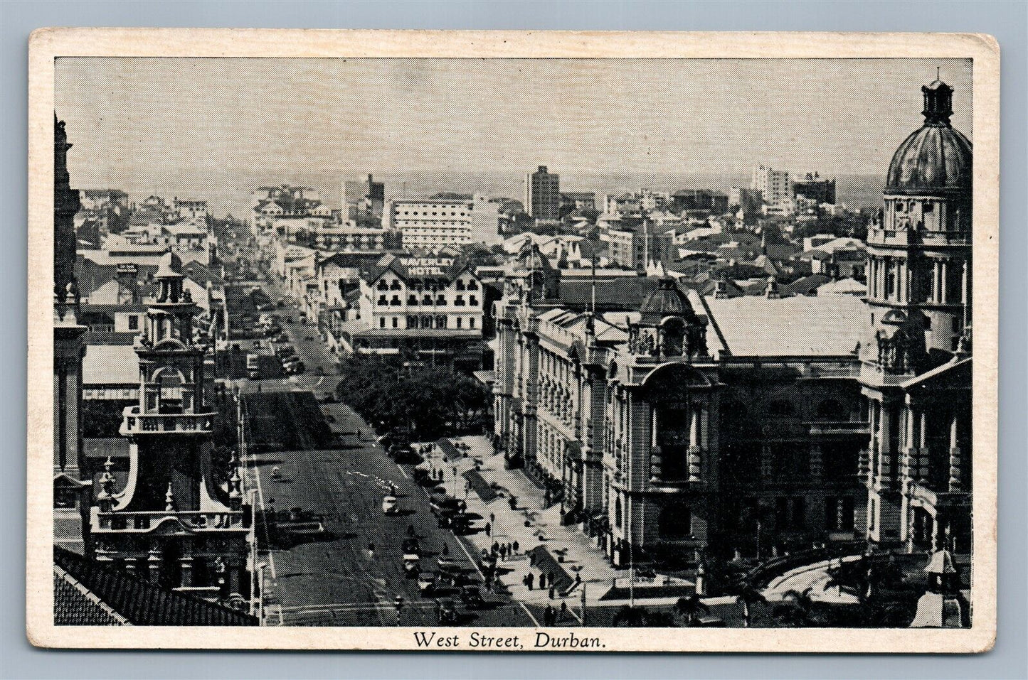 SOUTH AFRICA DURBAN WEST STREET ANTIQUE POSTCARD