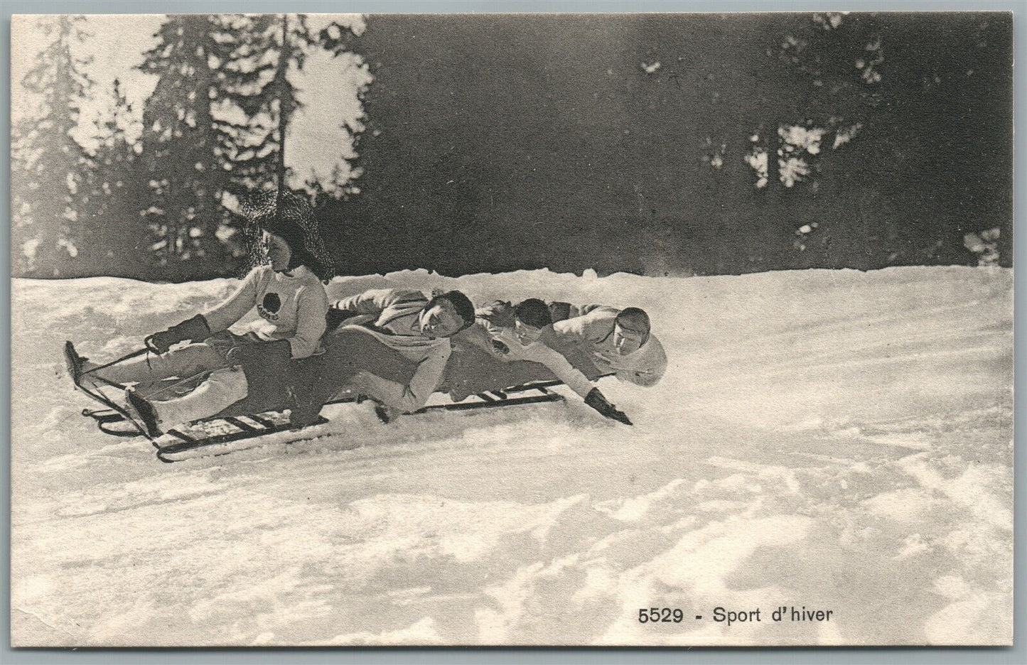 SWITZERLAND SPORT D'HIVER ANTIQUE POSTCARD