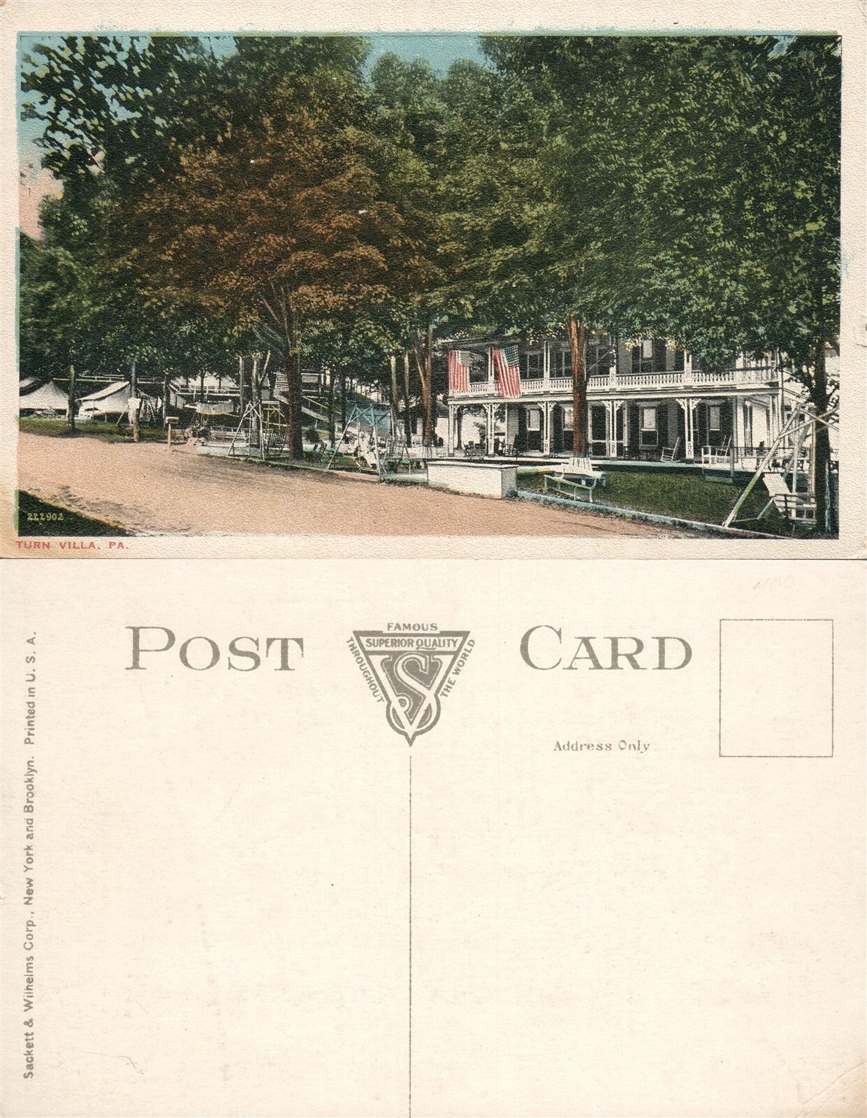 TURN VILLA PA ANTIQUE POSTCARD