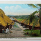 VINTAGE POSTCARD - GENERAL VIEW OF SAN MIGUEL PEARL ISLANDS PANAMA street scene