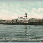 EASTPORT ME HEAD HARBOR POINT & LIGHT EAST QUODDY ANTIQUE POSTCARD