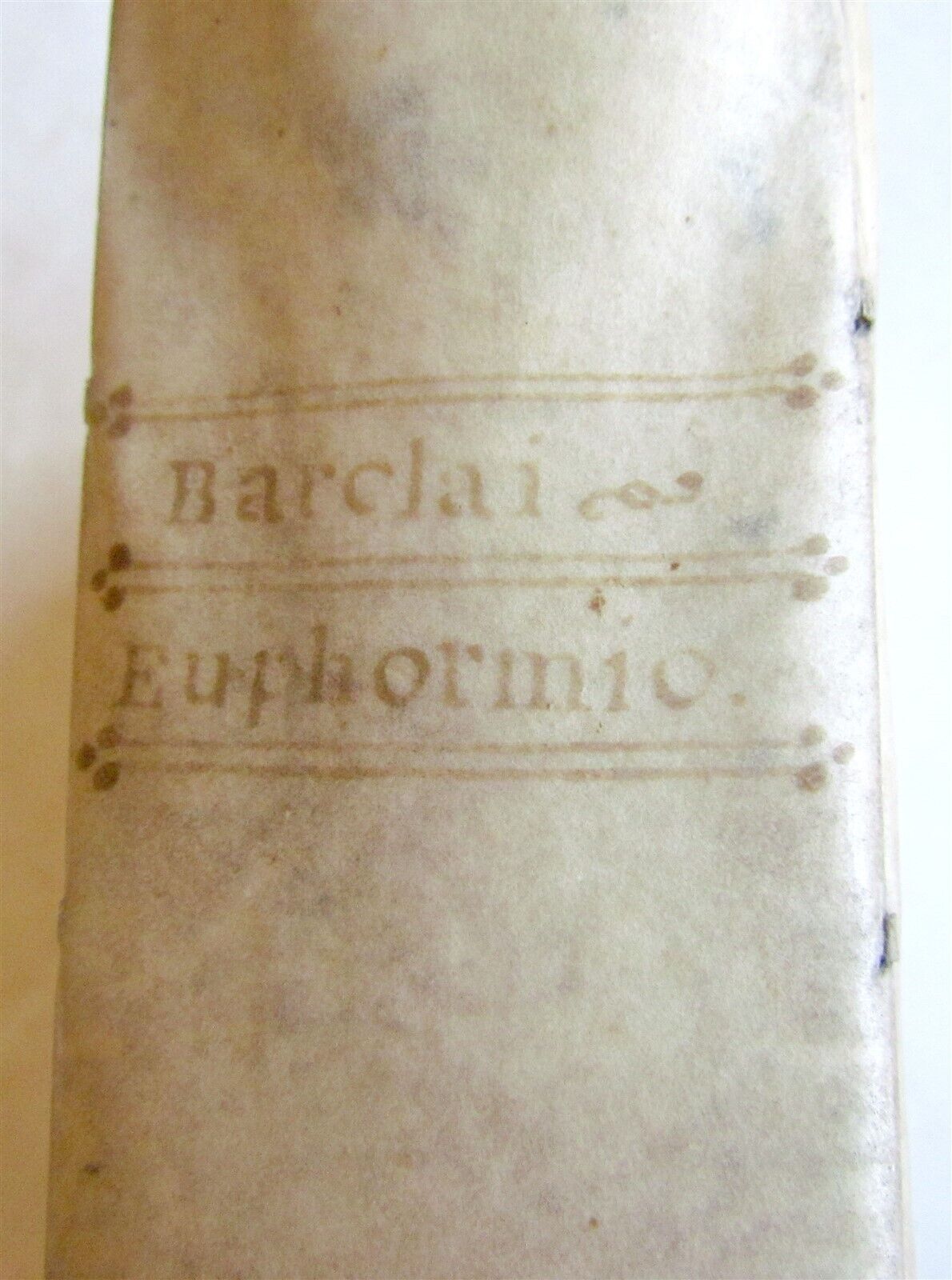 1674 John Barclay SATYRICON antique VELLUM BOUND