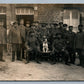 GERMAN WWI MILITARY GROUP w/ DOG ANTIQUE REAL PHOTO POSTCARD RPPC
