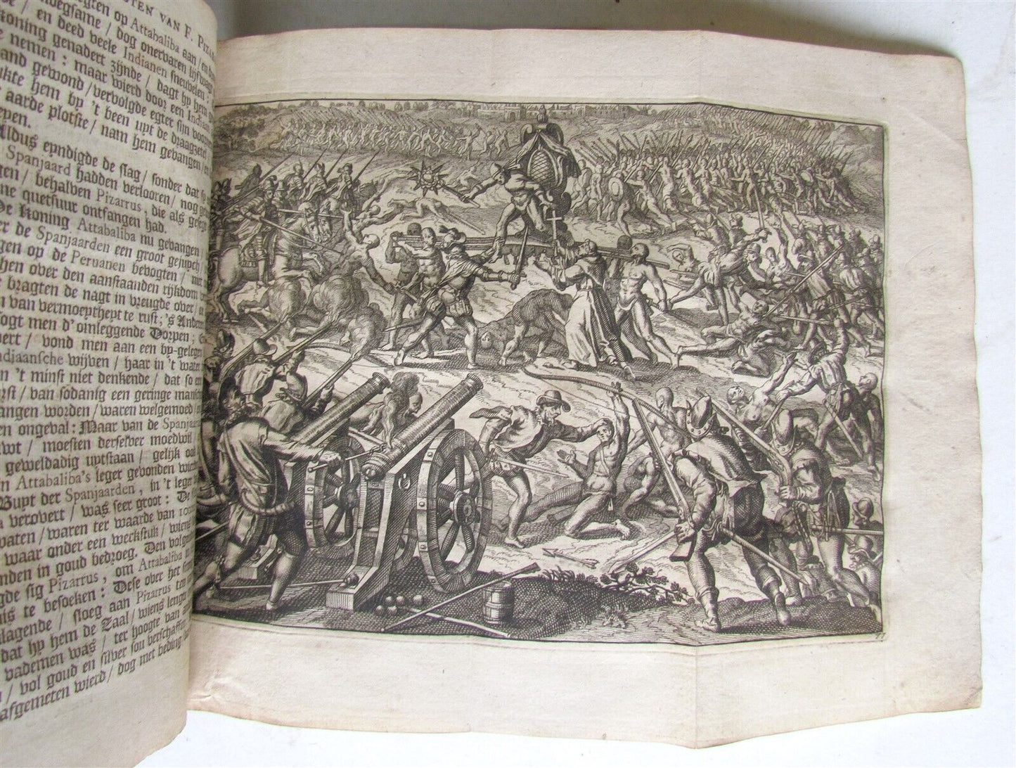 1706 CONQUEST of PERU & PANAMA ILLUSTRATED antique RARE F. Pizarro D. Almagro