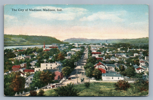 MADISON IND 1917 ANTIQUE POSTCARD