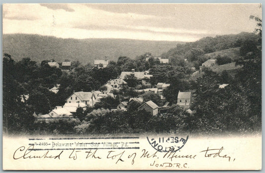 DELAWARE WATER GAP PA VILLAGE UNDIVIDED 1905 ANTIQUE POSTCARD