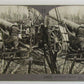 ARTILLERY FRENCH 155 mm GUN on GERMAN TRENCHES WWI MILITARY STEREOVIEW PHOTO