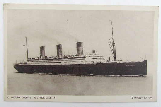 VINTAGE POSTCARD - CUNARD R.M.S. BERENGARIA SHIP