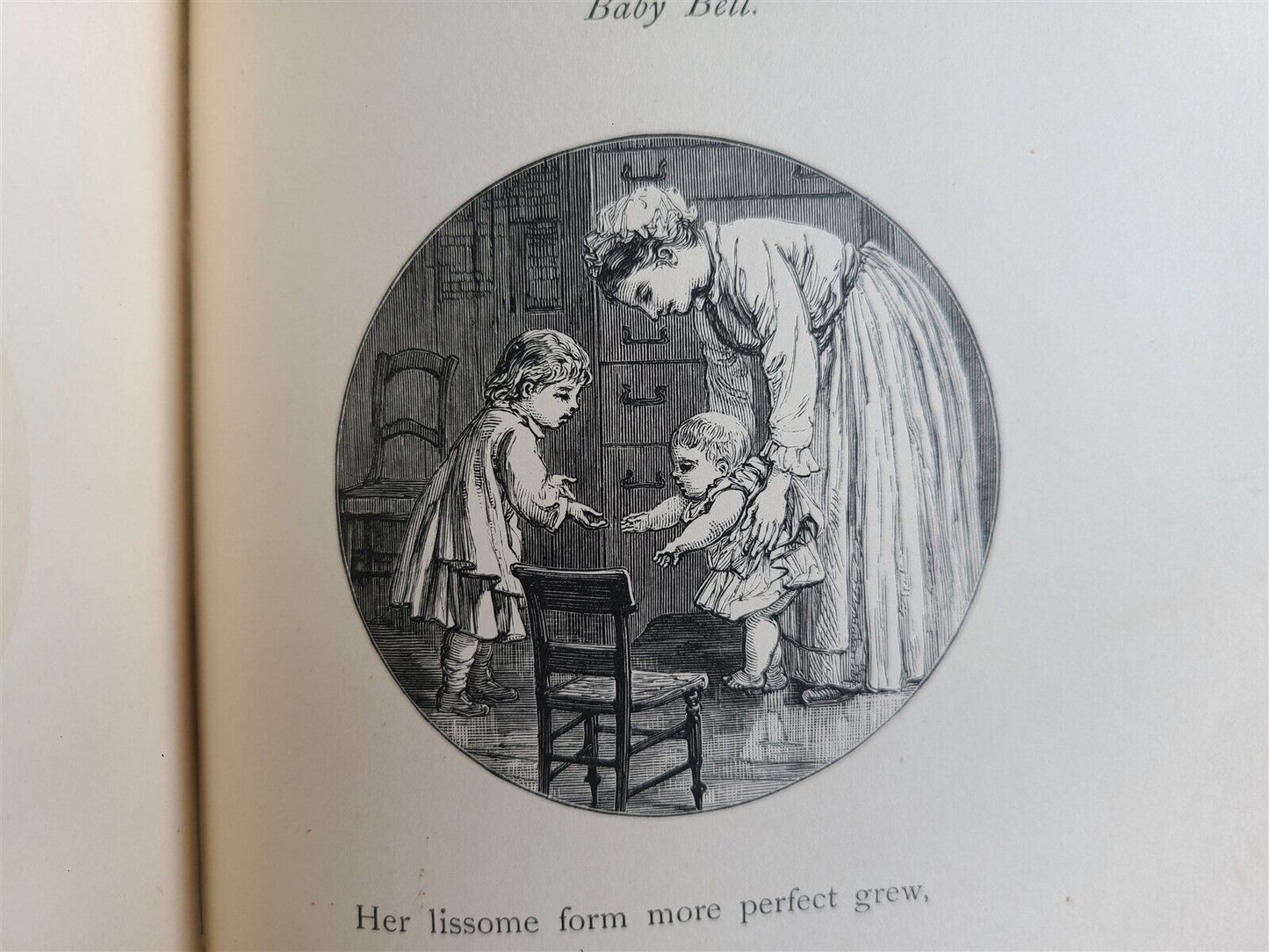 1878 BABY BELL by THOMAS BAILEY ALDRICH antique ILLUSTRATED POETRY Americana