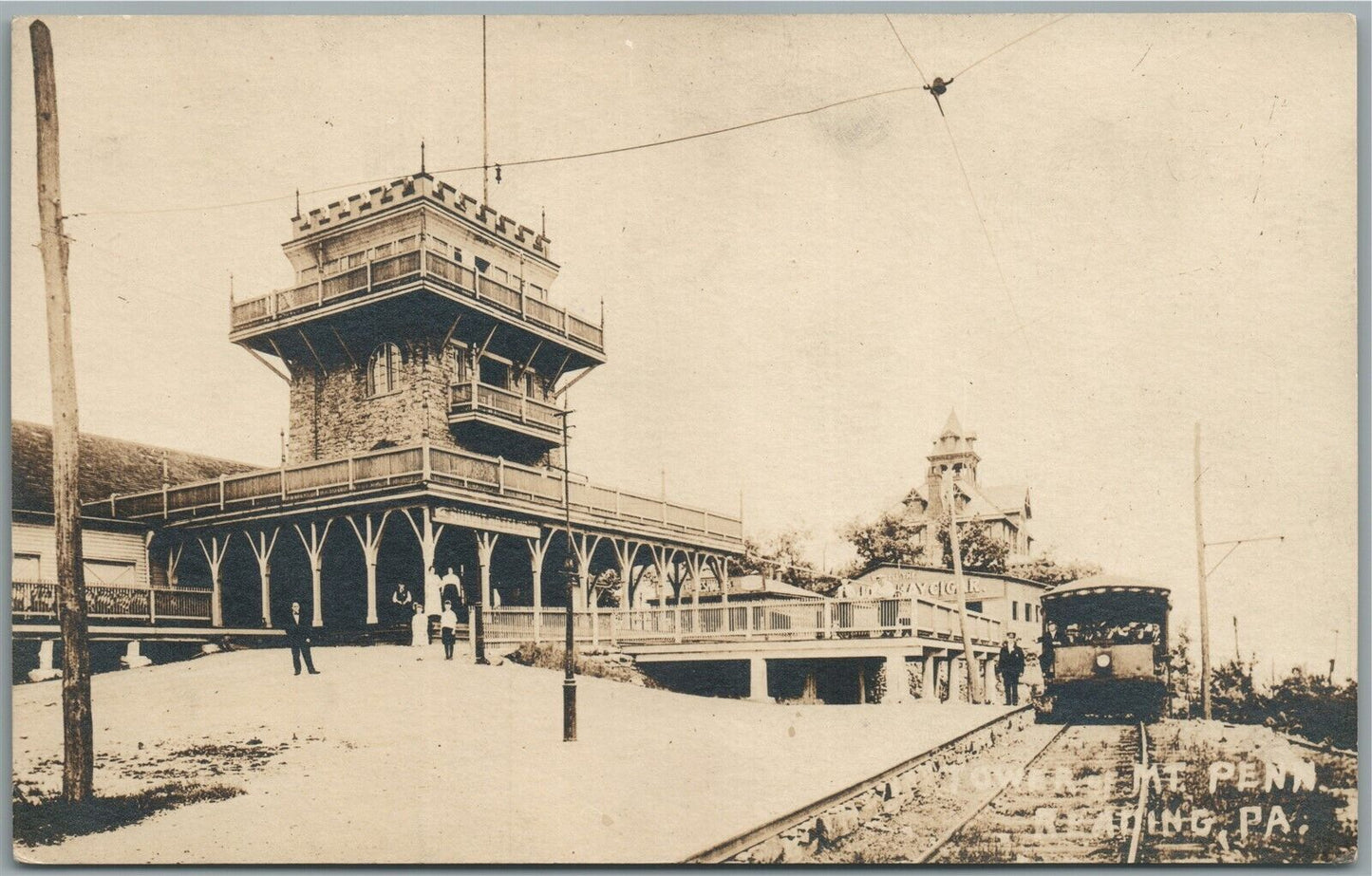READING PA SUMMIT HOTEL ANTIQUE REAL PHOTO POSTCARD RPPC