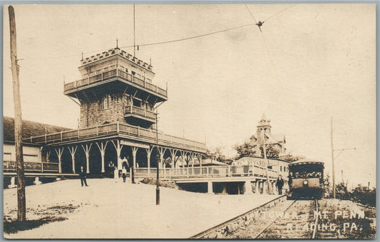 READING PA SUMMIT HOTEL ANTIQUE REAL PHOTO POSTCARD RPPC