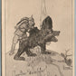 WWI MILITARY PATRIOTIC PROPAGANDA ANTIQUE POSTCARD ARTIST SIGNED