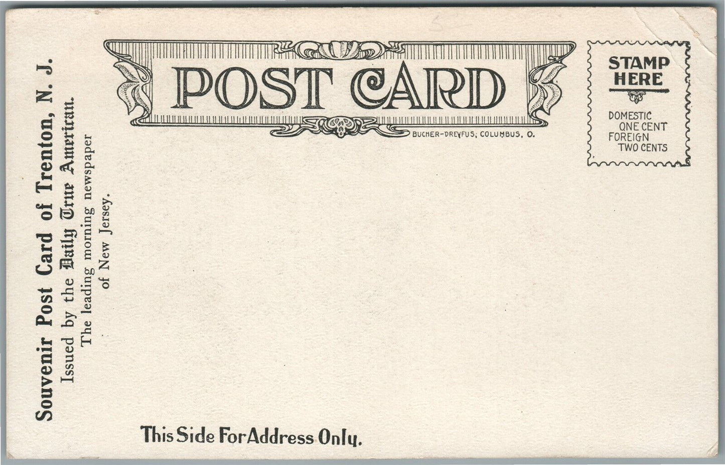 TRENTON NJ ST. MARY'S CATHEDRAL ANTIQUE POSTCARD