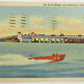 1941 VINTAGE POSTCARD 9th STREET BRIDGE & BOULEVARD OCEAN CITY N.J.