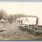 MILITARY CAMP SOLDIERS OFF DUTY ANTIQUE REAL PHOTO POSTCARD RPPC