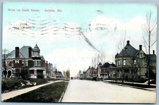 SEDALIS MO SIXTH STREET ANTIQUE POSTCARD