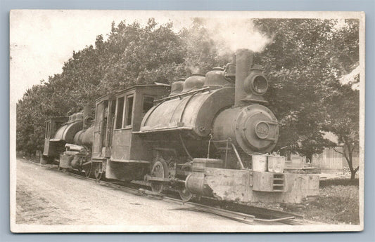 LOCOMOTIVE # 114 ANTIQUE REAL PHOTO POSTCARD RPPC railway railroad train