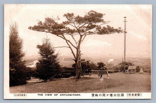 ANTUNG PARK VIEW CHINA ANTIQUE POSTCARD Chinese