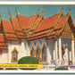 THAILAND WAT BENCHAMA BOPITR MARBLE TEMPLE ANTIQUE POSTCARD