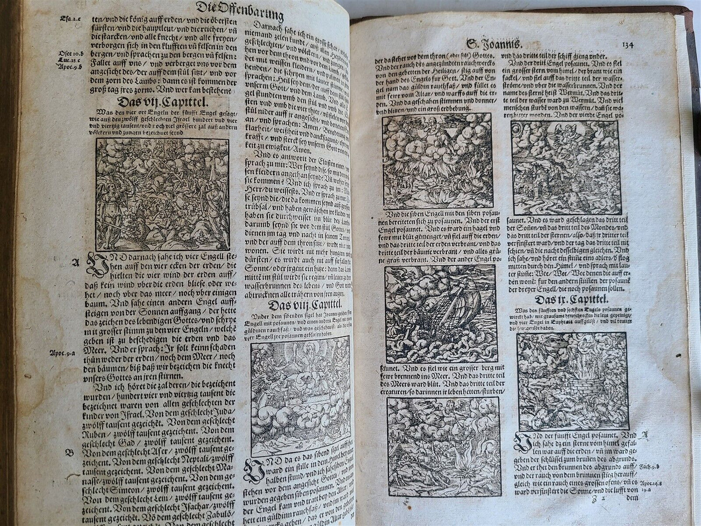 1597 BIBLE ILLUSTRATED by JM Bocksberger & Jost Amman FOLIO antique GERMAN