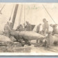 US SAILORS RECOVERED TORPEDO ANTIQUE REAL PHOTO POSTCARD RPPC