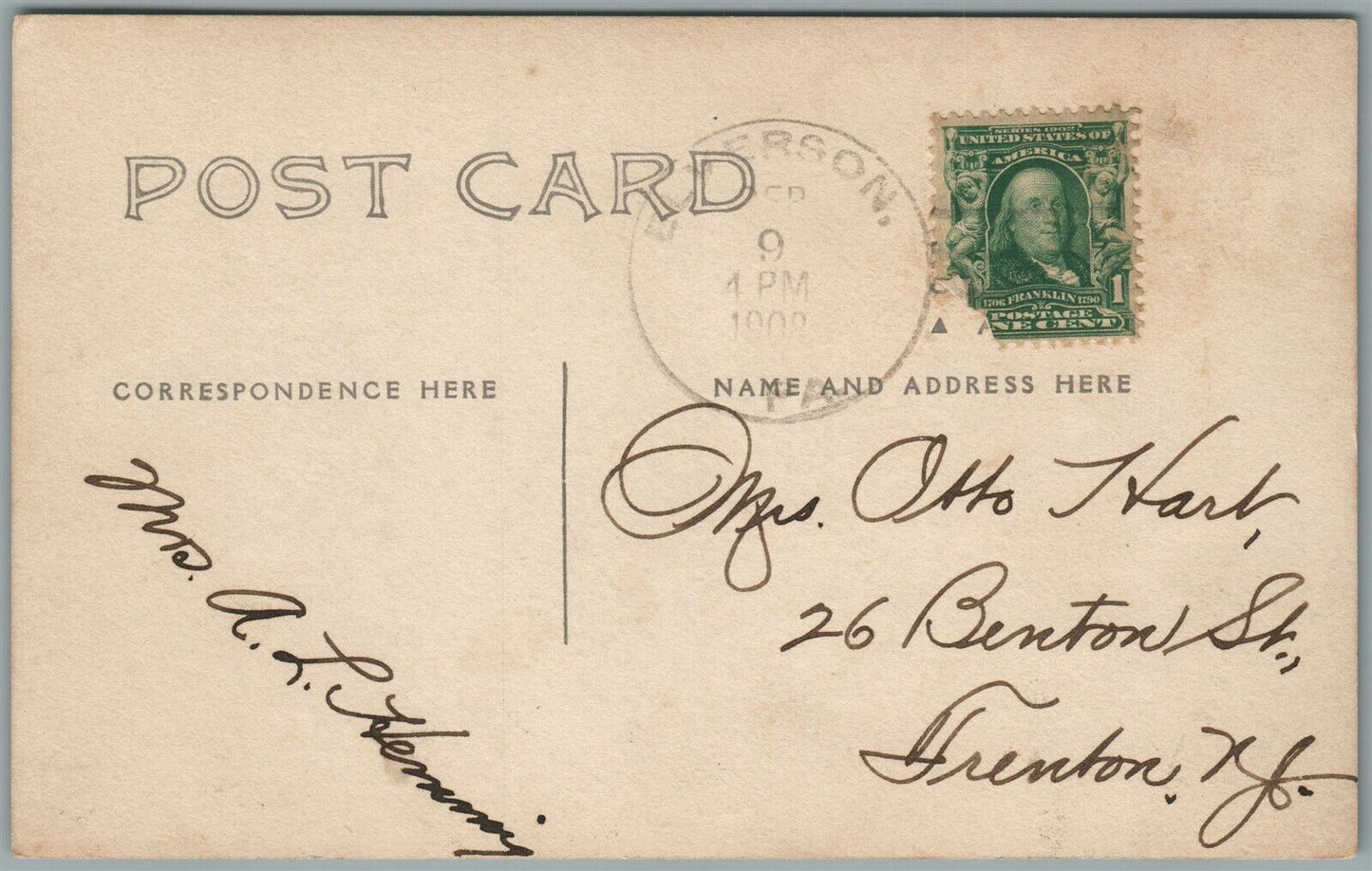 ELVERSON PA STREET SCENE ANTIQUE REAL PHOTO POSTCARD RPPC