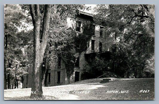 RIPON WI COLLEGE VINTAGE REAL PHOTO POSTCARD RPPC