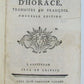 1762 HORACE POETRY in DUTCH ANTIQUE HORATIUS Les Poësies