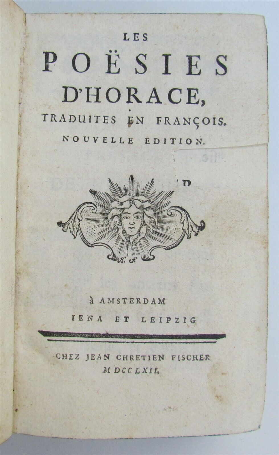 1762 HORACE POETRY in DUTCH ANTIQUE HORATIUS Les Poësies