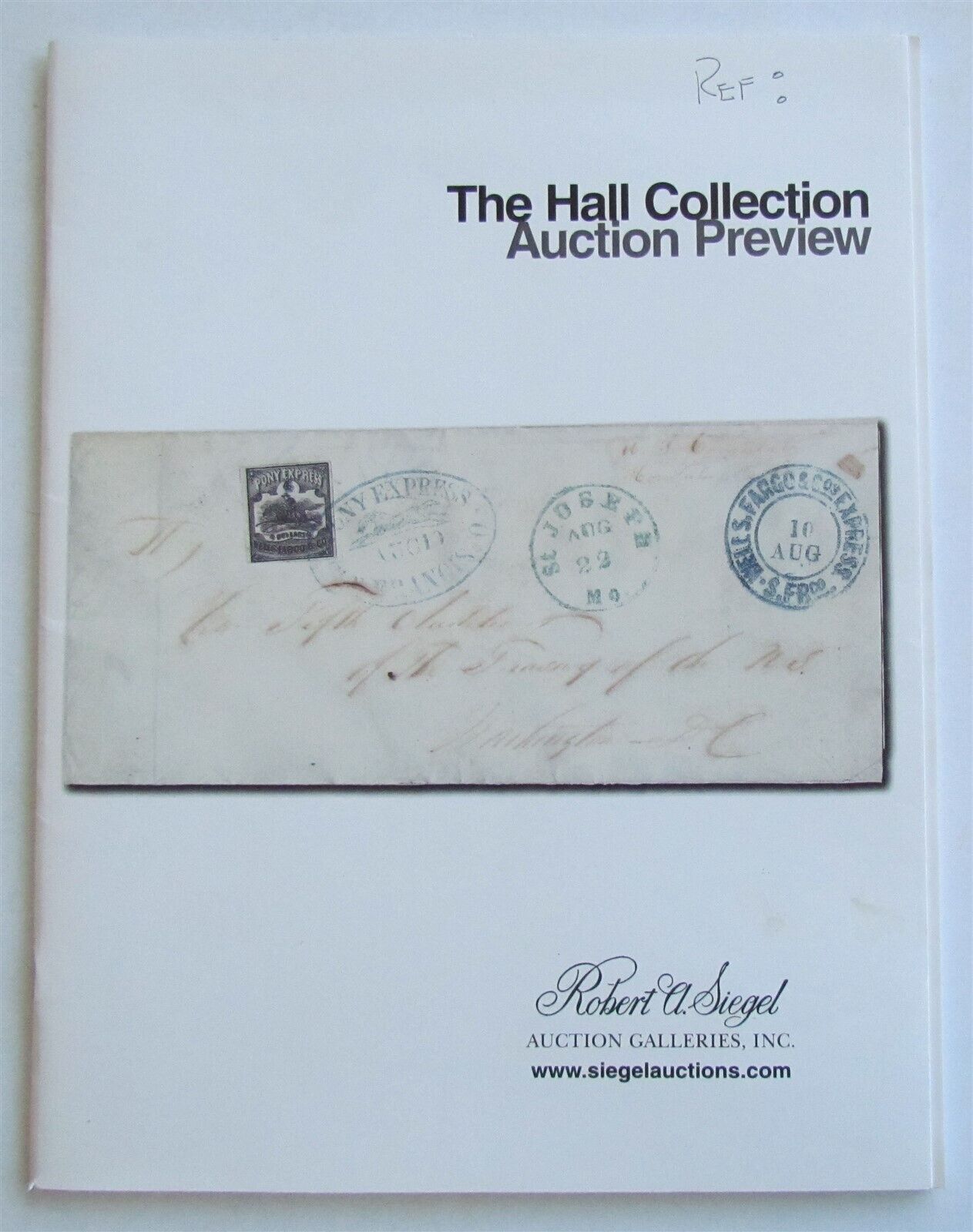 UNITED STATES COVERS HALL COLLECTION MAY 2000 ROBERT SIEGEL AUCTION CATALOG