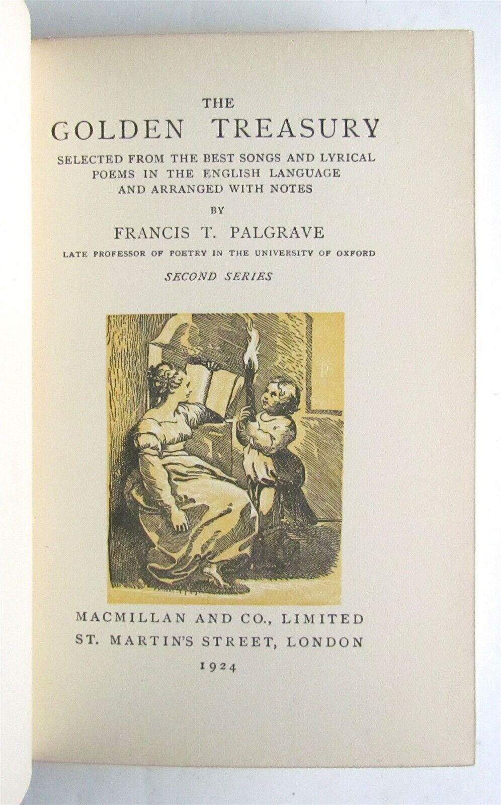 1921-24 GOLDEN TREASURY FRANCIS PALGRAVE 2 volumes FINE SIGNED BINDINGS antique
