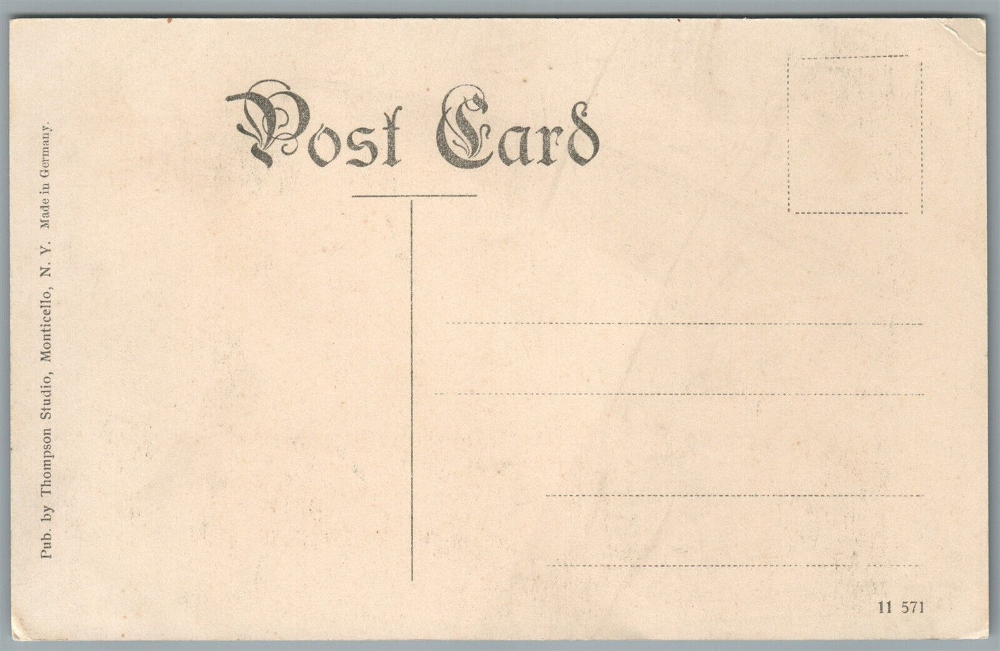 BRIDGEVILLE NY OLD COVERED BRIDGE ANTIQUE POSTCARD