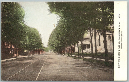 WASHINGTON NJ EAST WASHINGTON AVENUE ANTIQUE POSTCARD