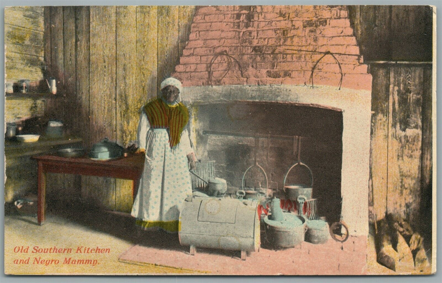 OLD SOUTHERN KITCHEN ANTIQUE POSTCARD