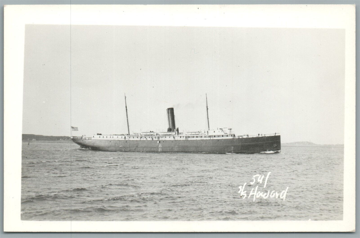 STEAMBOAT SS HOWARD VINTAGE REAL PHOTO POSTCARD RPPC