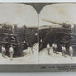 FORTRESS MONROE VA 12" COAST DEFENSE GUN ANTIQUE WWI ERA STEREOVIEW PHOTO