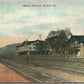 MIFFLIN PA RAILROAD STATION 1910 ANTIQUE POSTCARD railway train depot