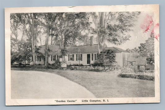 LITTLE COMPTON RI GARDEN CENTER ANTIQUE POSTCARD